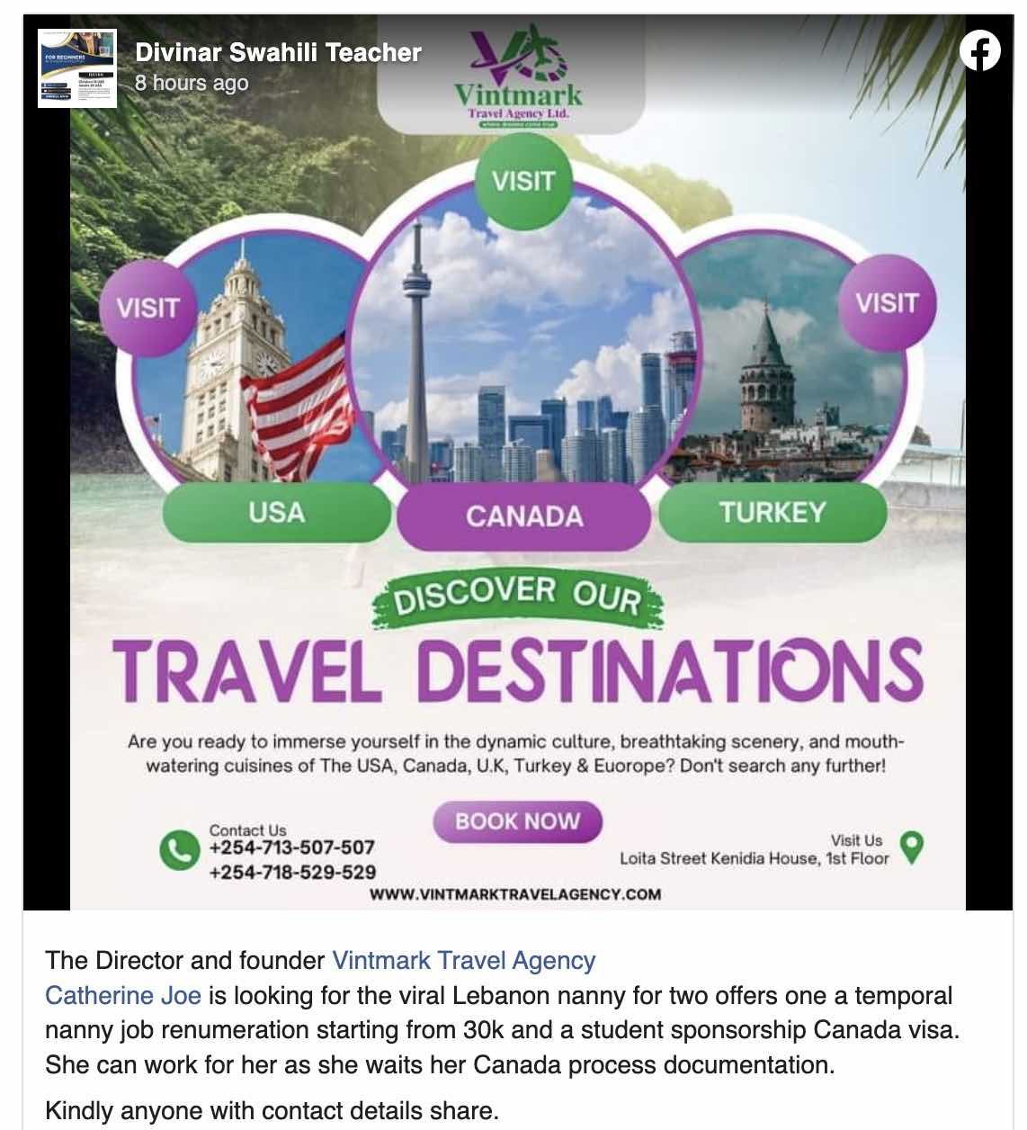 Viral nanny Rosie offered job, Canadian visa sponsorship by travel agency